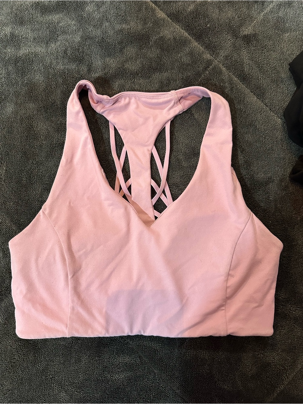 Fabletics Light Pink Strappy Racerback Bralette